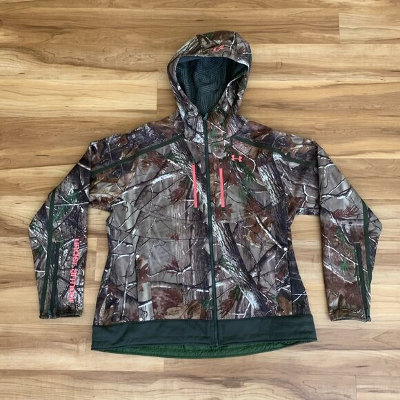 Under Armour Storm Jacket Women’s 2XL Scent Control Hooded RealTree AP Hunting - Picture 1 of 16